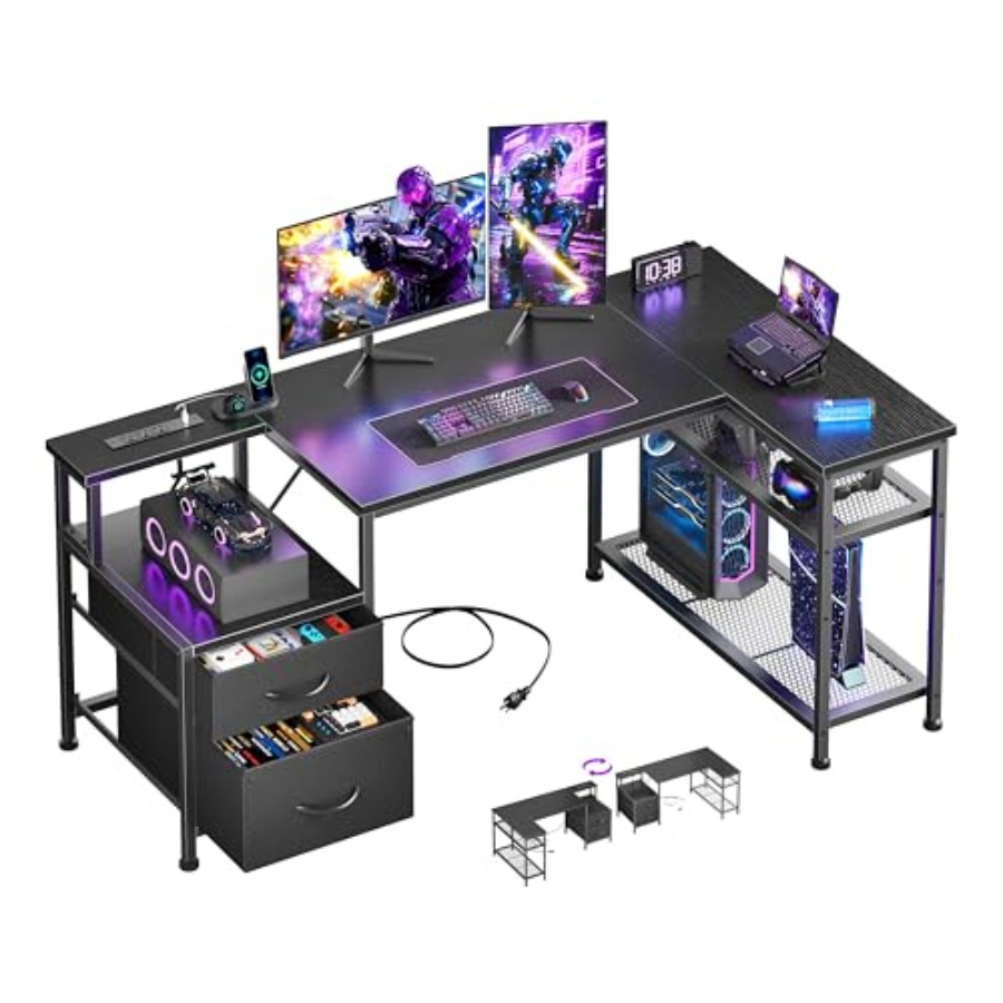Desk Setup L Shaped - مكتب ألعاب على شكل حرف L
