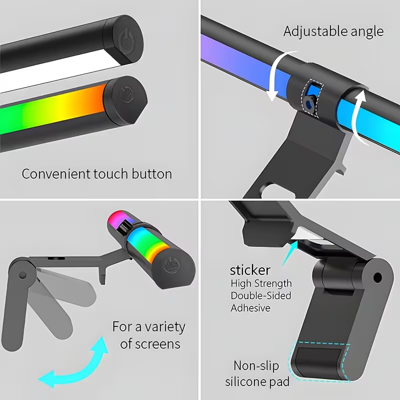 شريط إضاءة LED للشاشة مع جهاز  - مراجعة Desk Setup Lamp وسعره