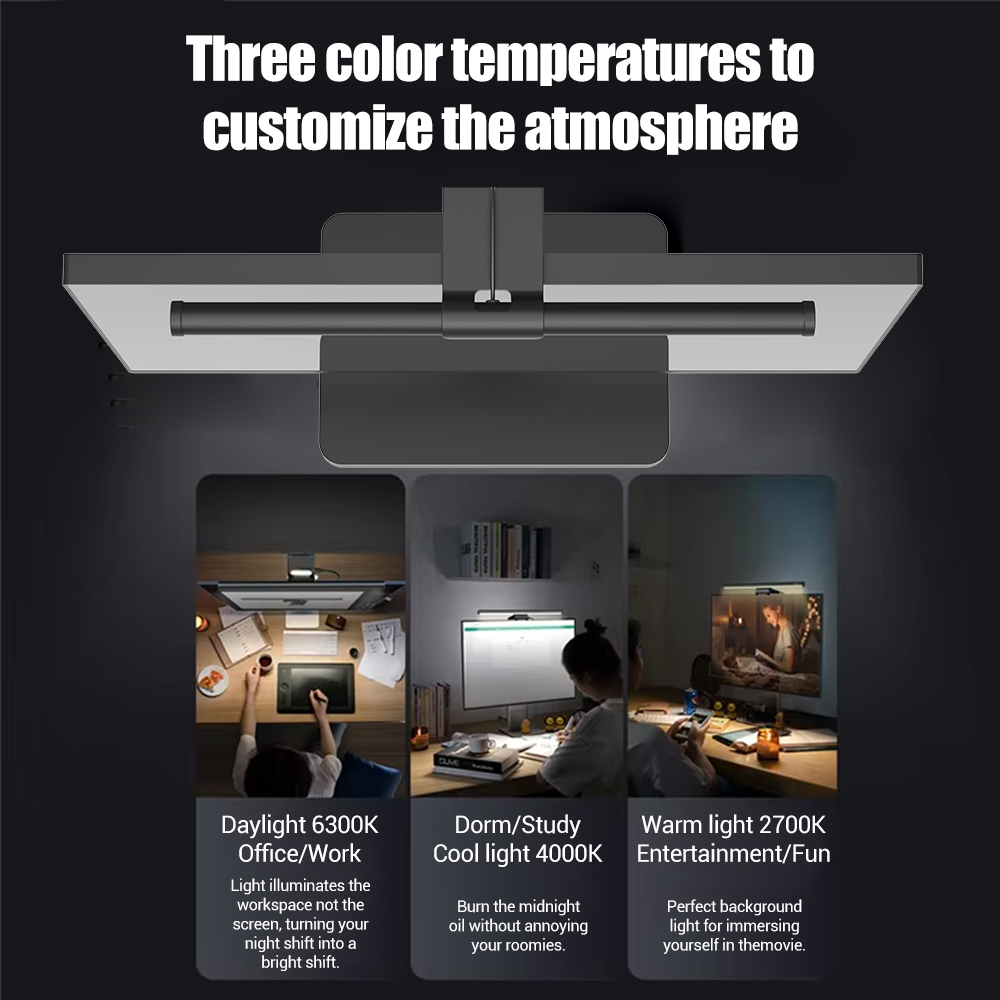 Wiscolor شاشة LED رصد معلقة ضو - مراجعة Desk Setup Lamp وسعره