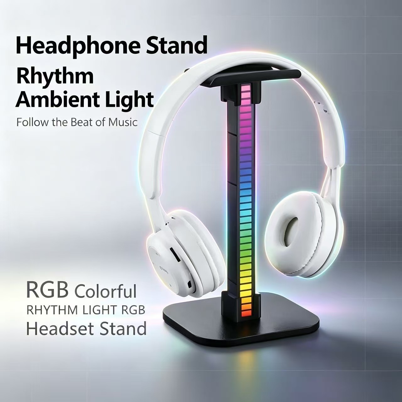 حامل سماعات ألعاب USB مع إضاءة - مراجعة Desk Setup Lamp وسعره