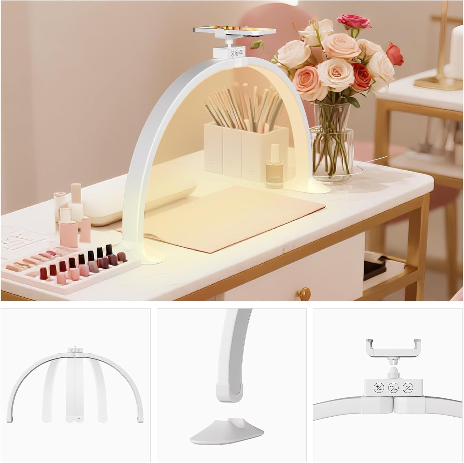 نصف القمر ضوء U-شكل مسمار الفن - مراجعة Desk Setup Lamp وسعره