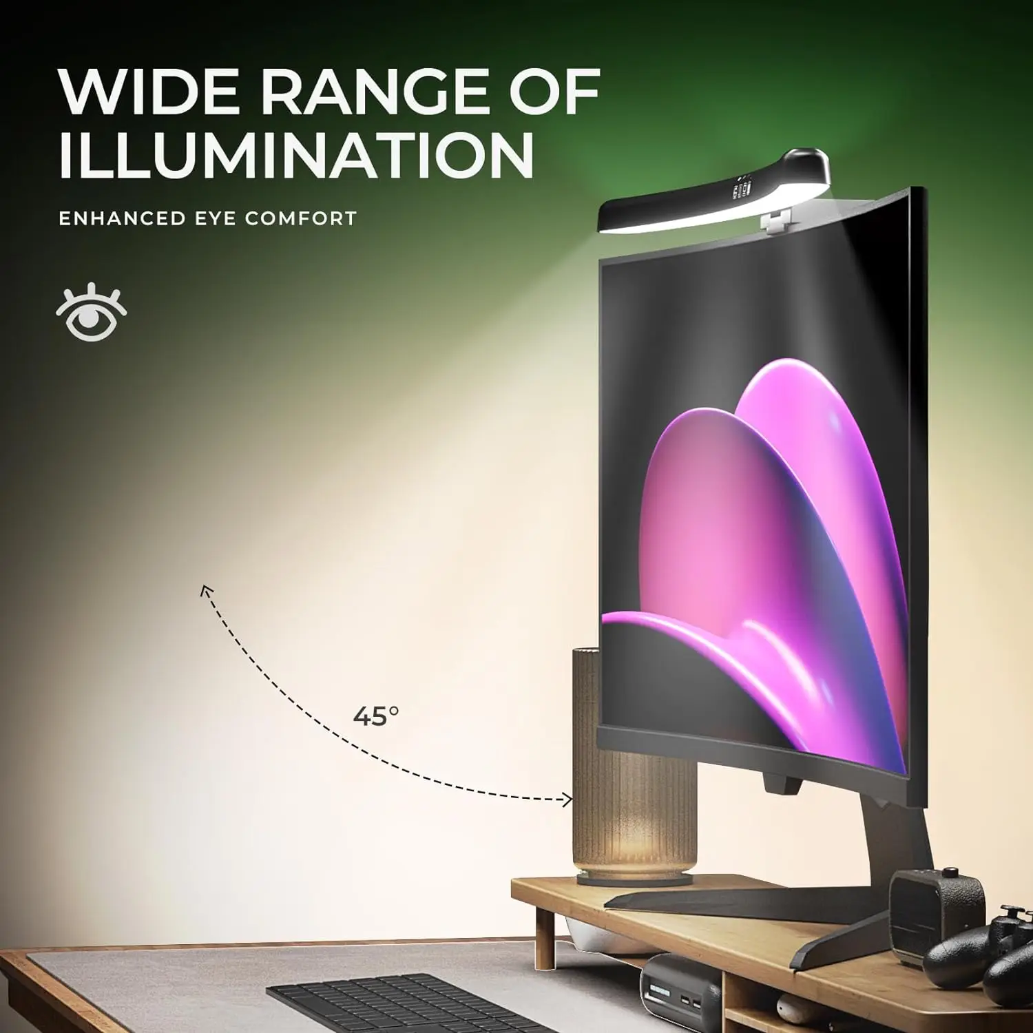 شريط إضاءة لشاشة الكمبيوتر بتق - مراجعة Desk Setup Lamp وسعره